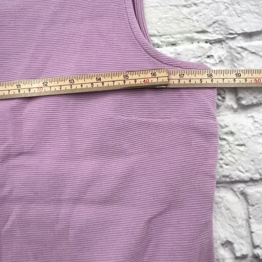 Talbots Lavender Ribbed Tank Top - Picture 6 of 8